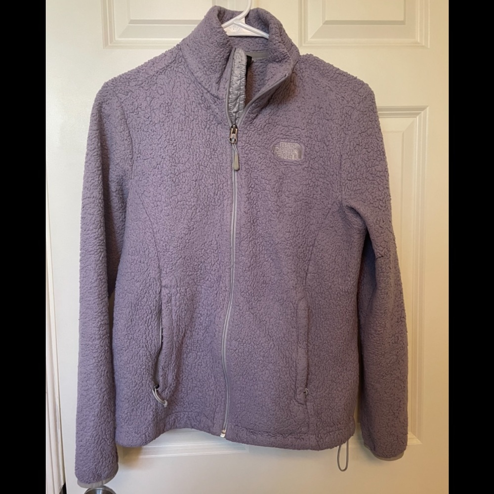 The north face purple fleece jacket, size medium